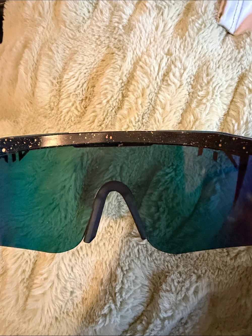 Pit Viper Men's Shield Sunglasses - Red Mirror with Rainbow Accents